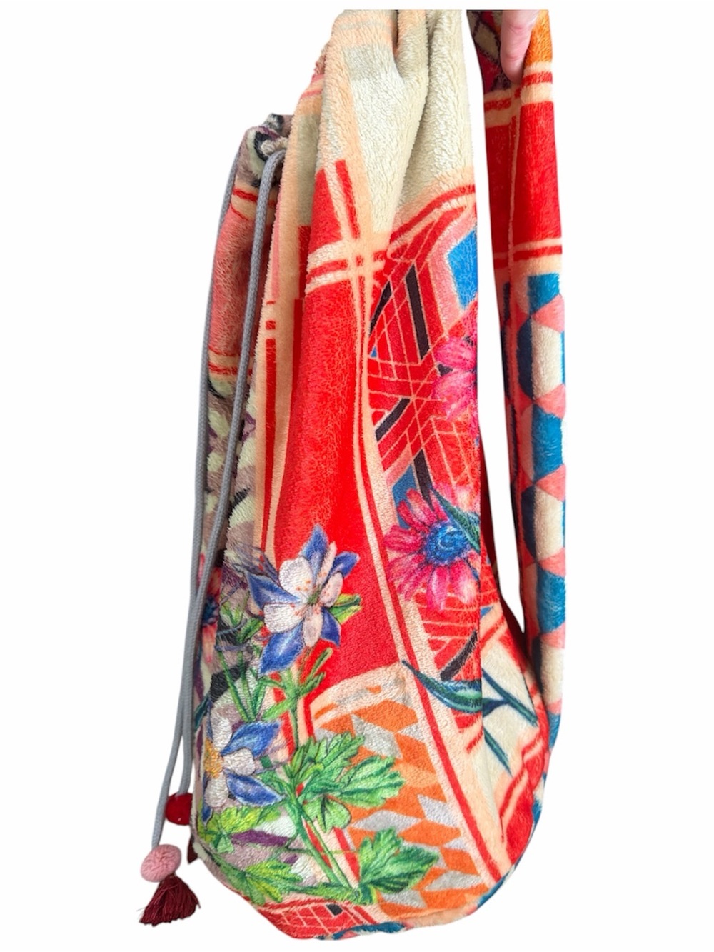 Johnny Was Multicolor Floral Drawstring Backpack - Picture 4 of 8